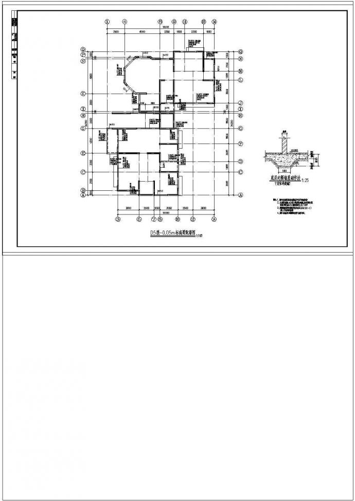 某小高层剪力墙住宅楼结构施工设计cad图纸_图1
