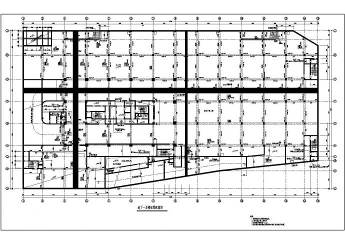 某地大型地下室结构设计说明图纸_图1