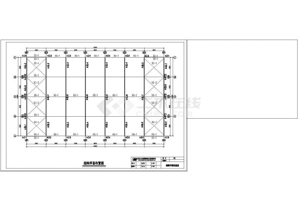厂房设计_武胜4#钢结构厂房CAD设计施工图纸-图一