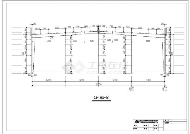 厂房设计_武胜4#钢结构厂房CAD设计施工图纸-图二