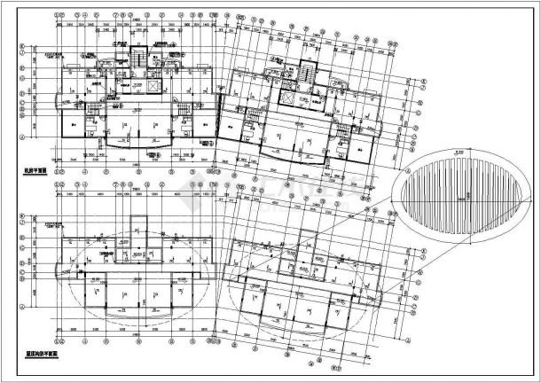 某小区高层框架结构抗震六级住宅楼工程设计cad图纸（含建筑设计说明）-图二