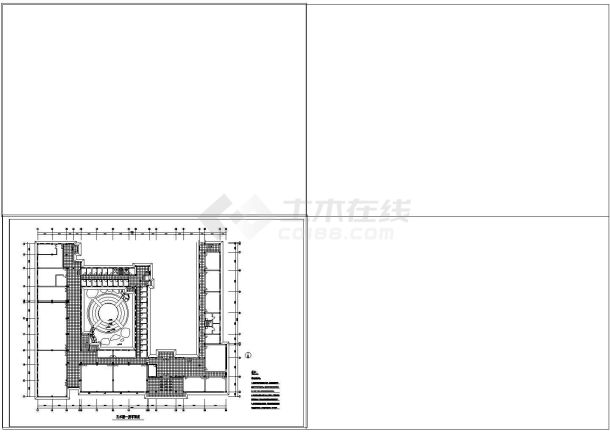 某地艺术楼建筑设计cad施工图-图二