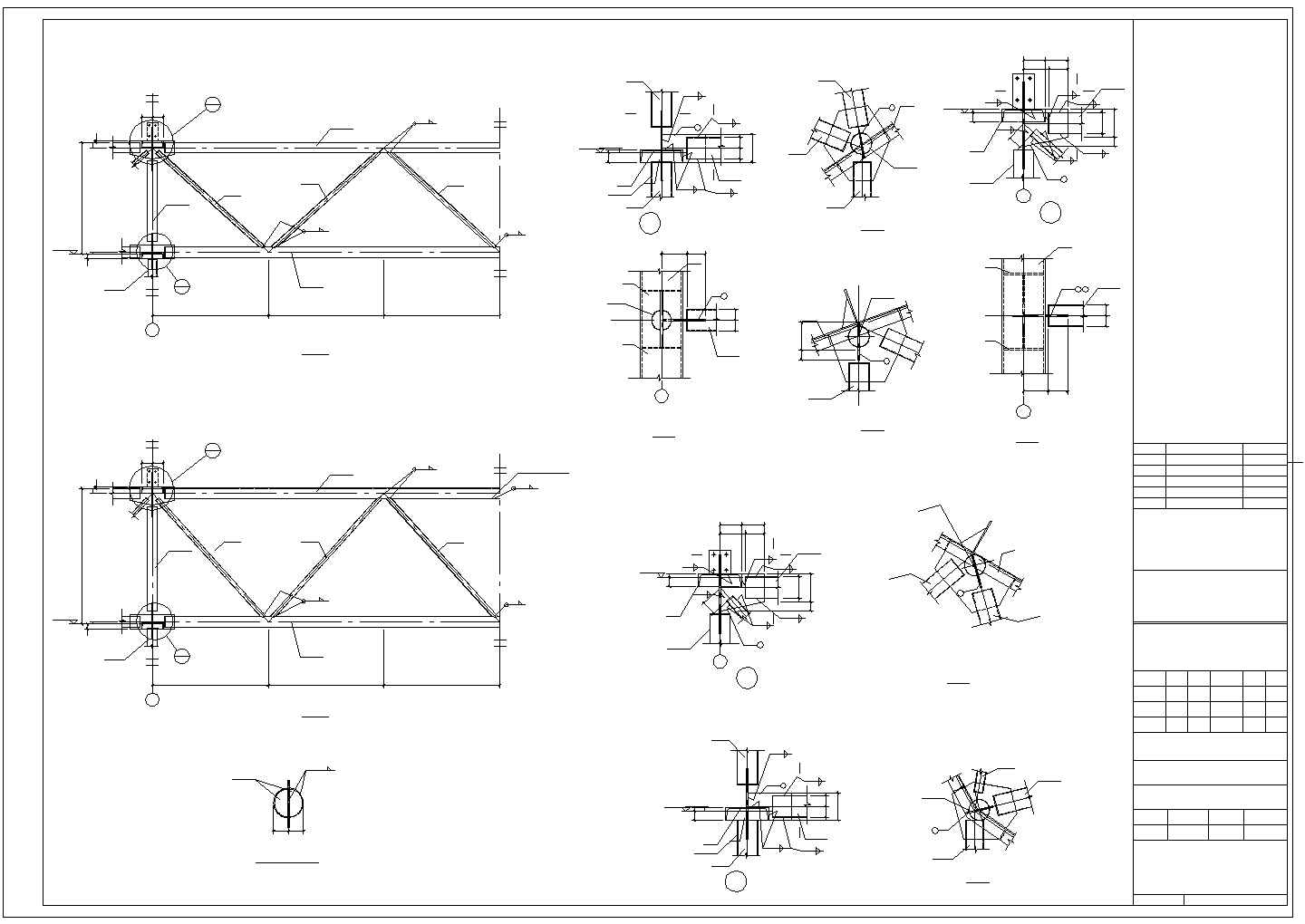 35m结构式门式钢结构工程CAD施工图纸