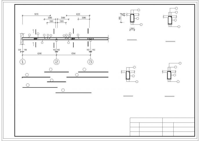 单向板肋梁楼盖结构设计cad施工图纸_图1
