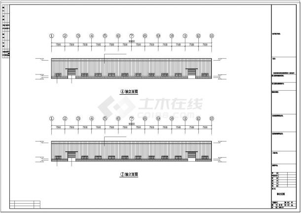 安徽钢结构工程仓库CAD施工图-图二