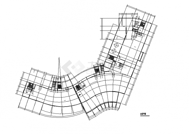 上海三套高层商住楼建筑设计施工cad图纸（含说明）-图二
