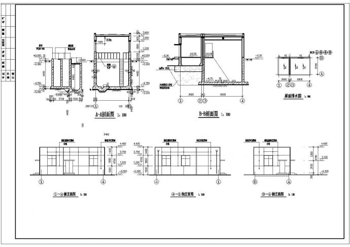 某泵房结构cad设计施工图纸_图1
