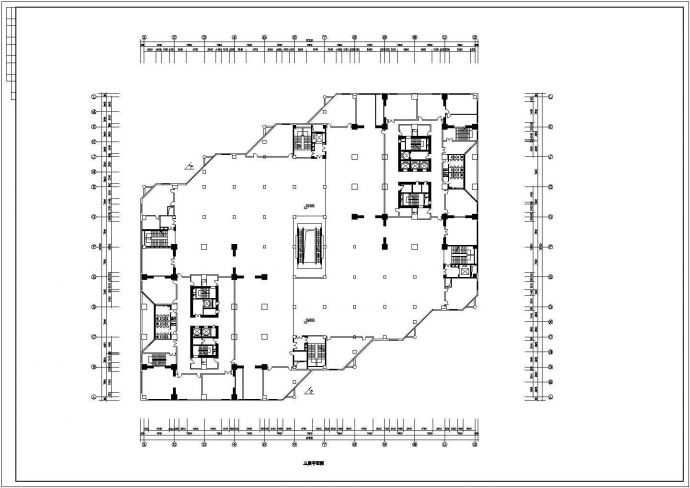 某6层大型商场建筑设计CAD施工图（含裙房屋顶设计）_图1