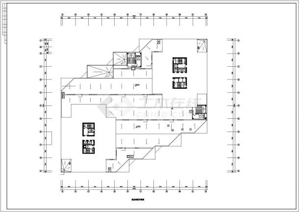 某6层大型商场建筑设计CAD施工图（含裙房屋顶设计）-图二
