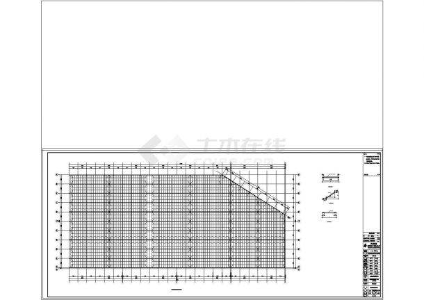 厂房设计_成都某公司钢结构厂房布置CAD施工图-图二