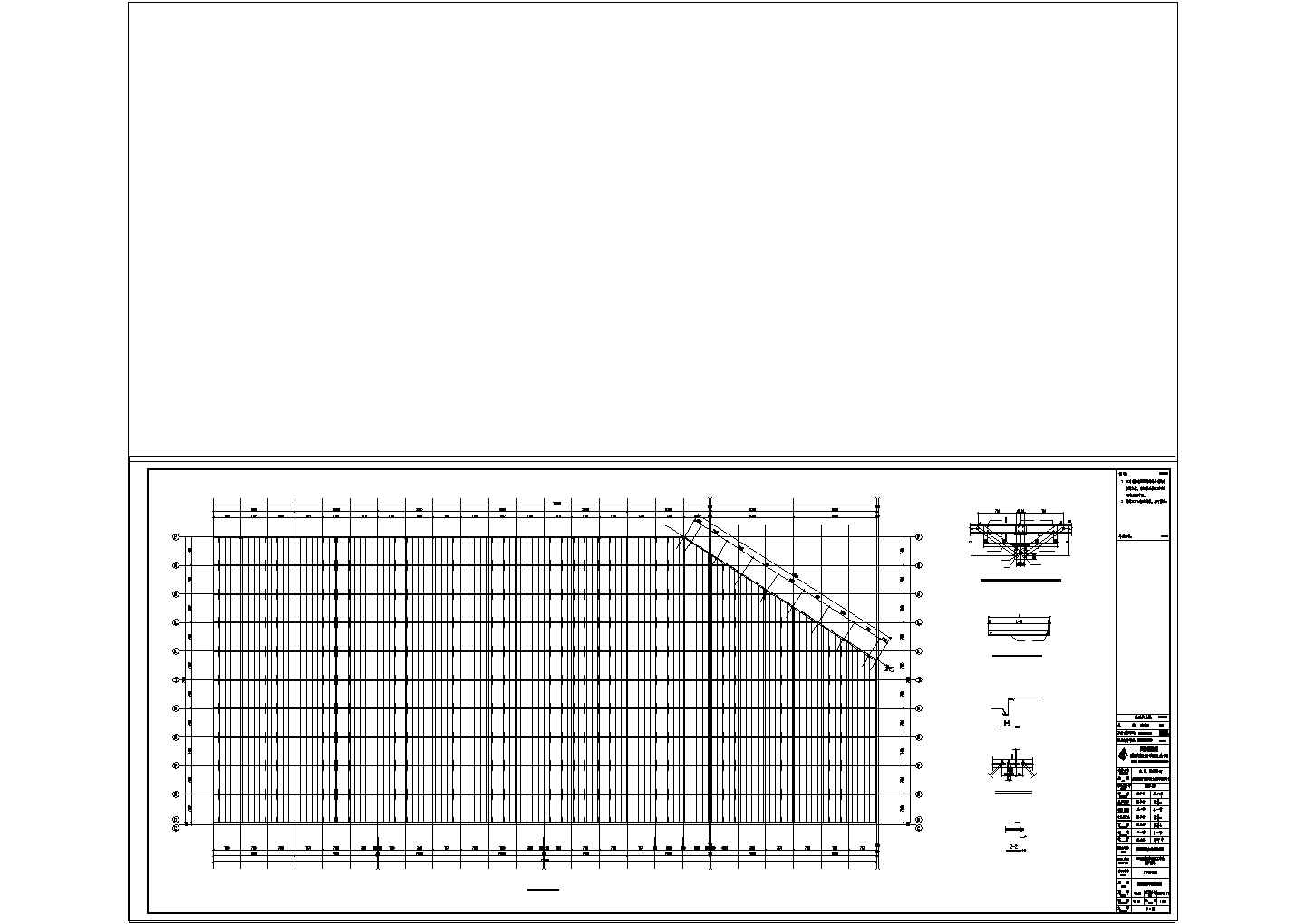 厂房设计_成都某公司钢结构厂房布置CAD施工图
