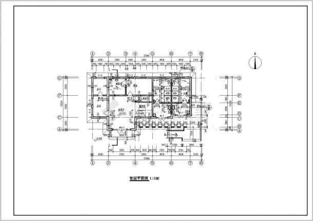 某景区公共厕所建筑设计CAD图纸-图二