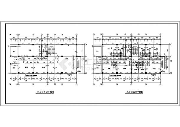 某科技中心办公楼带住宅楼建筑设计CAD图-图二