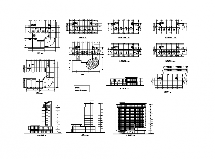 河南三套商业公寓住宅楼建筑设计施工cad图纸_图1