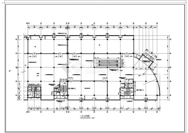 哈尔滨大型商场规划设计建筑施工cad图纸，共十八张-图一