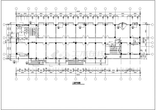 南宁市某大型五金制造厂5层员工宿舍楼建筑设计CAD图纸-图一