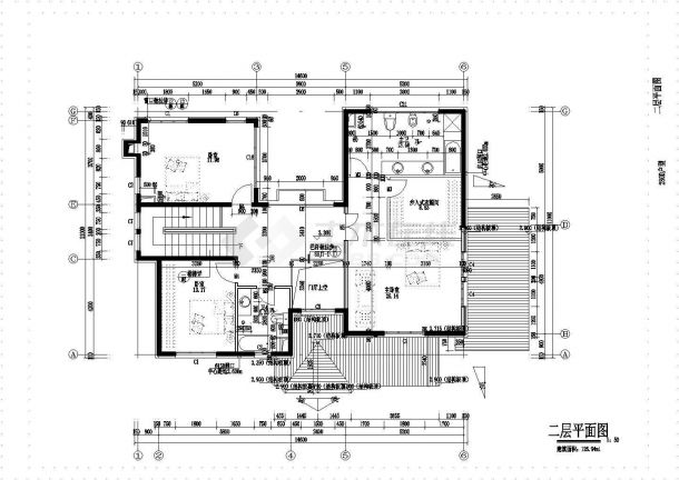 某花园小区多层框架结构高档别墅设计cad全套建筑施工图（含5种户型设计）-图二