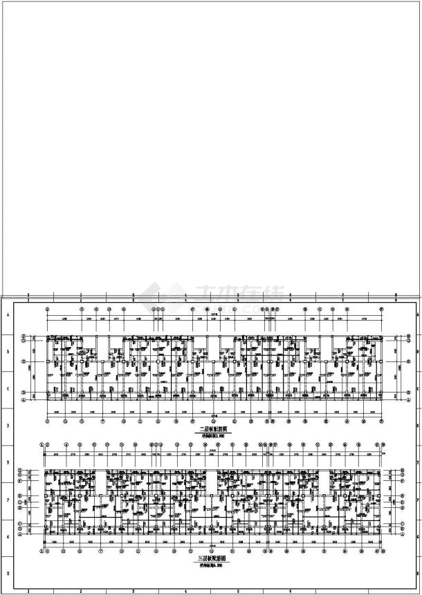 某多层框架住宅结构cad施工图-图二