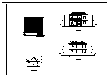 五套100平方米多层现代独栋别墅设计资料合集(含效果图)-图二