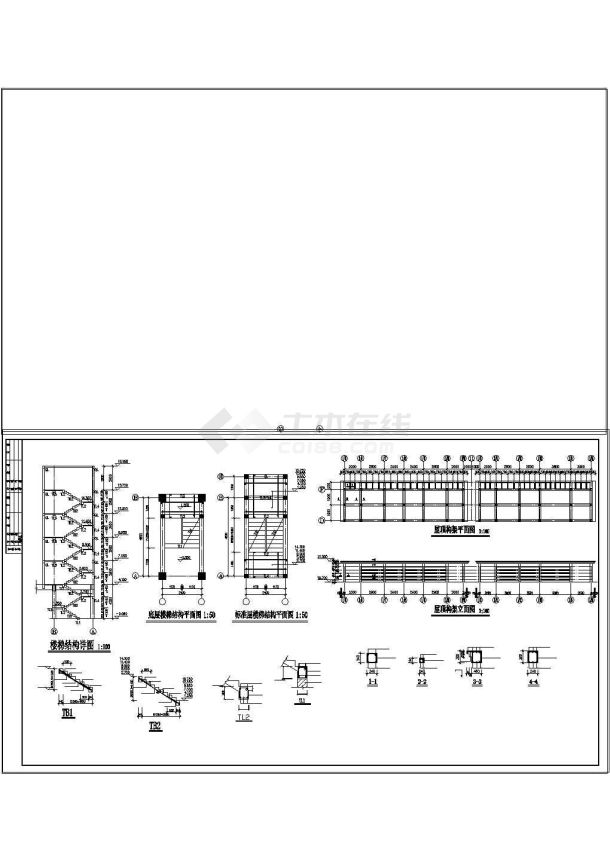 福馨花园住宅楼结构图CAD施工图-图一