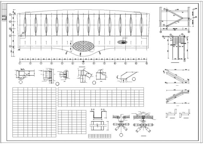 钢结构框架汽车城结构设计cad施工图_图1