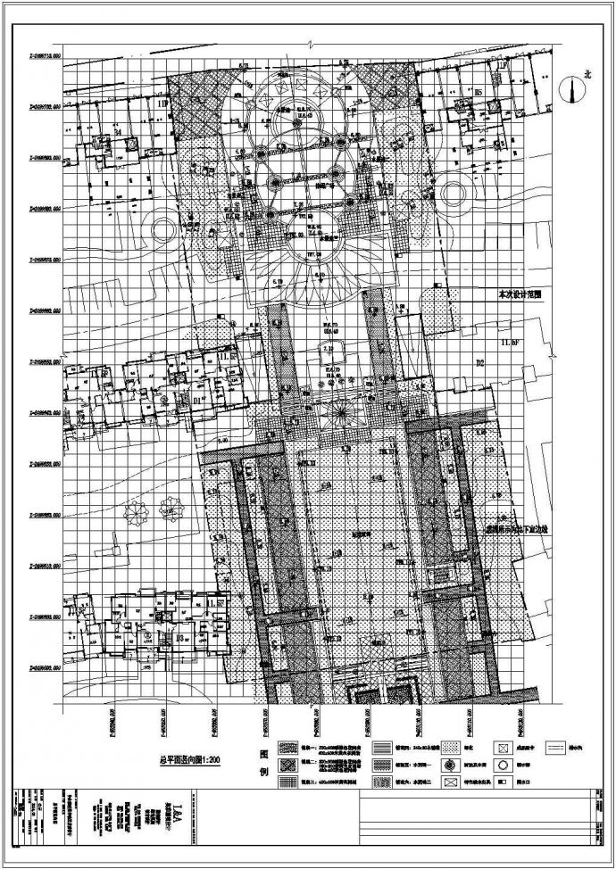 中山市朗晴轩启动区景观设计施工图-总平面竖向_图1