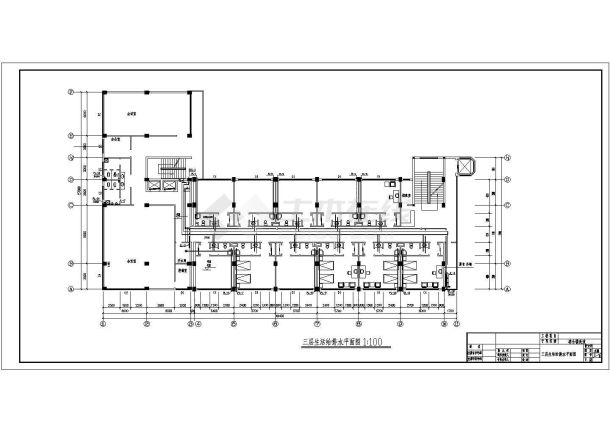 长48.4米 宽27米 宾馆改造水施图CAD图纸-图二