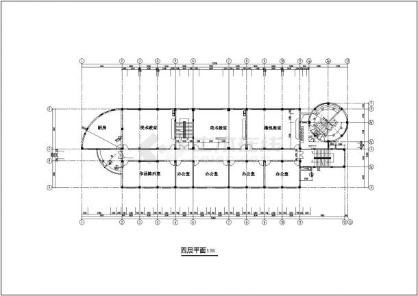 某城市全套小学综合楼城市建筑图纸-图二