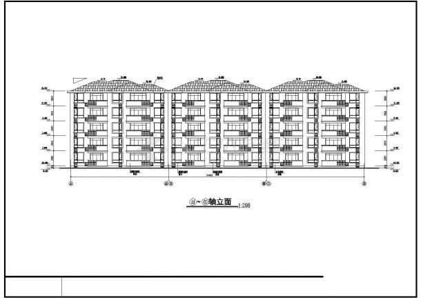 某现代新型联排住宅建筑全套设计施工方案CAD图纸-图二