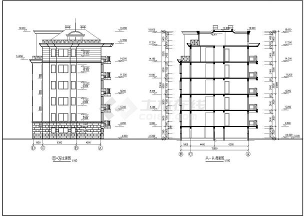某现代新型单位员工住宿建筑全套设计施工方案CAD图纸（含设计说明）-图二