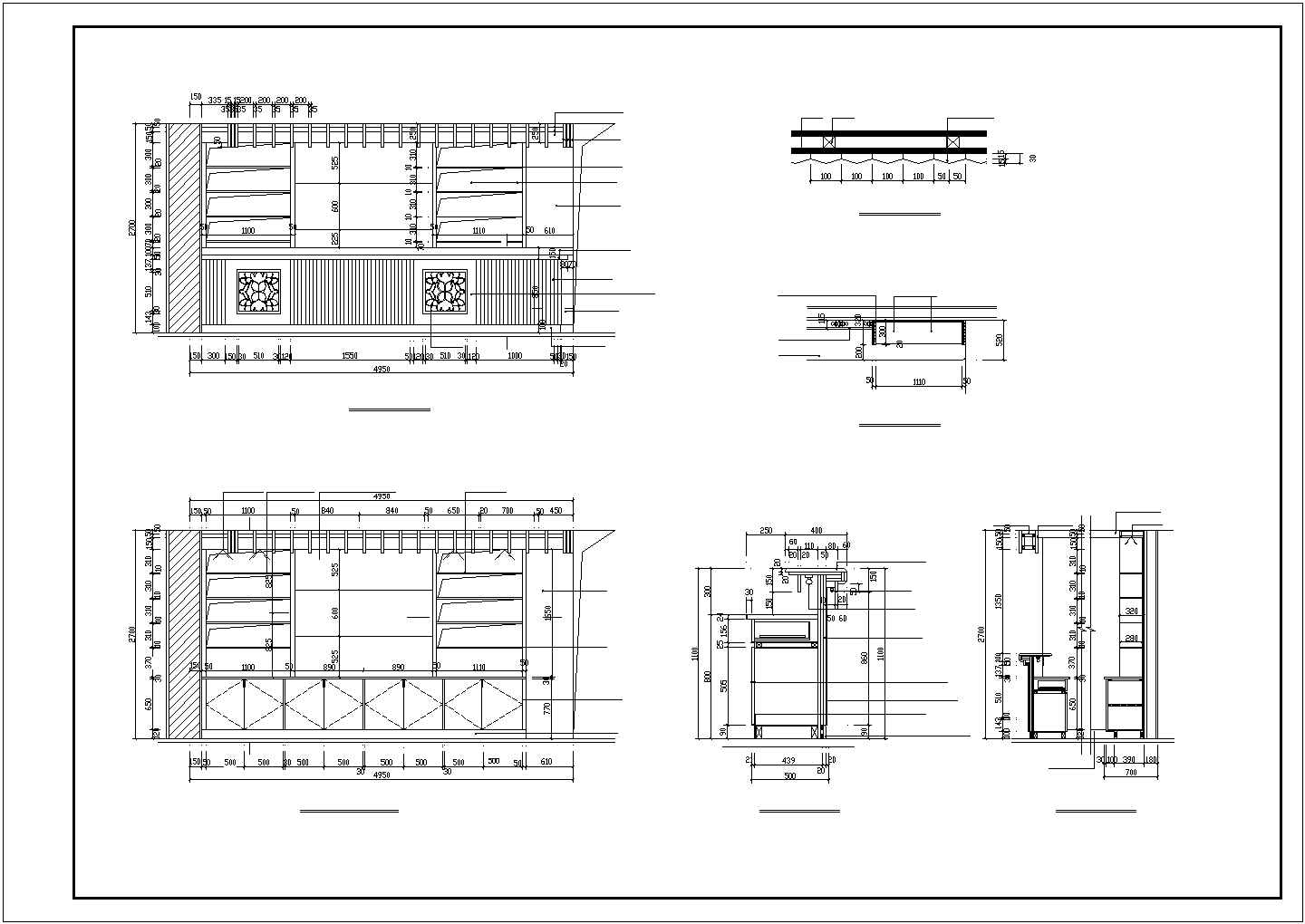 无锡市某6100平米4层框架结构商务酒店全套装修施工设计CAD图纸