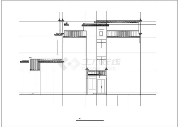 成都某休闲山庄3层框架结构高档酒店建筑设计CAD图纸-图二