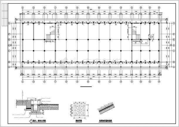3400平米五层框架结构连锁旅馆建筑设计CAD图纸（含阁楼层）-图一