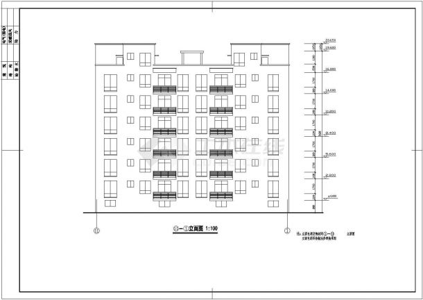 某现代设计院住宅楼建筑全套设计施工方案CAD图纸（含设计说明）-图二