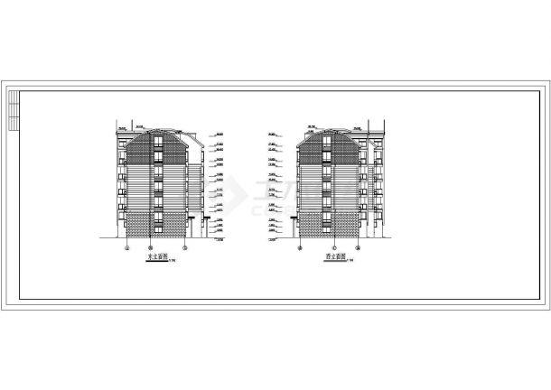 某现代高级住宅小区多层住宅建筑全套设计施工方案CAD图纸-图一