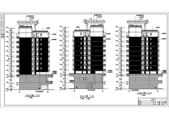 某现代高层建筑全套设计施工方案CAD图纸（含设计说明）_图1