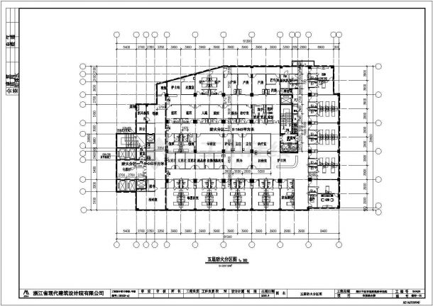 某建工医院图防火分区CAD节点剖面构造图-图二
