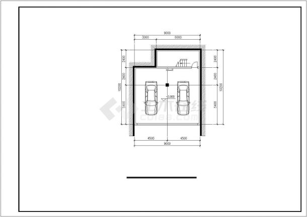 2+1车库层别墅建筑方案设计图【各层平面 2立1剖】cad 图纸-图一