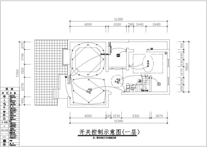 某小型2层砖混结构单体别墅全套装修设计CAD图纸_图1