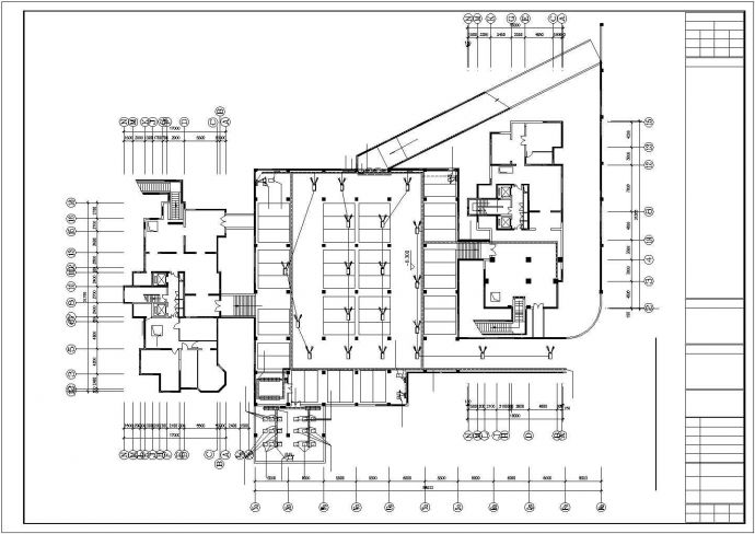 常州市某大学商城地下停车库全套电气设计CAD图纸_图1