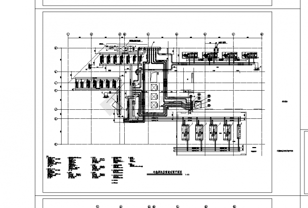 2套综合商场冷热源机房系统设计施工cad图纸-图二
