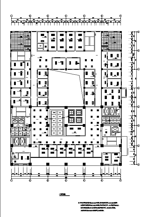 三套市中医院综合楼建筑设计施工cad图纸（含说明）_图1