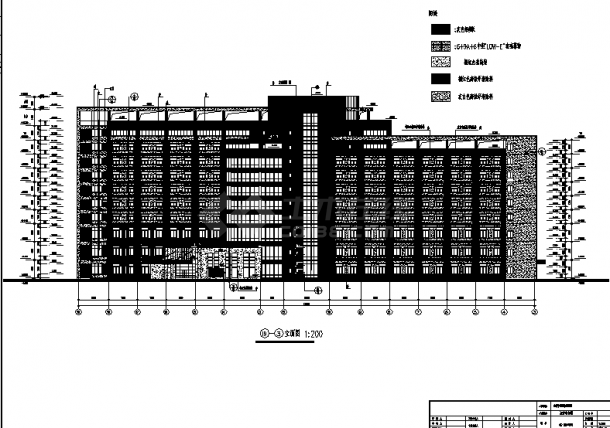 成都市三套医院综合楼建筑设计施工cad图纸（含说明）-图一