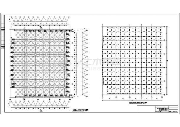 益阳观众厅网架结构CAD大样构造节点图-图二