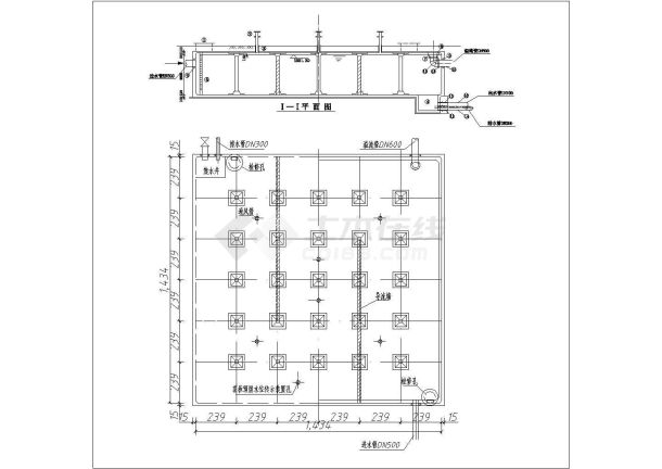 郴州2000方矩形清水池CAD大样构造节点图-图二