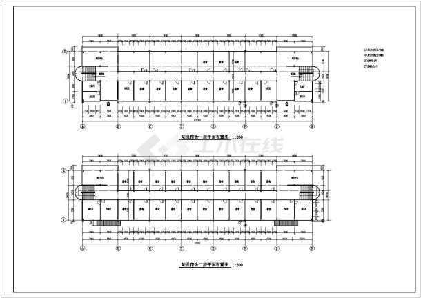 苏州市某大型造纸厂2层员工宿舍楼建筑设计CAD图纸-图一