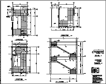 某市三层钢框架结构售楼处结构施工cad图纸-图一
