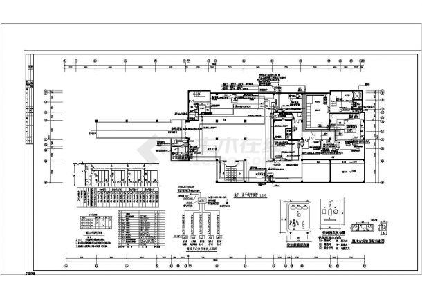 某高层剪力墙结构商务综合楼配电设计cad全套电气施工图（含设计说明，含弱电设计，含消防设计，含人防设计）-图二