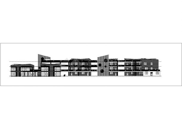 遵义市某高校5000平米3层框架结构附属幼儿园建筑CAD设计图纸-图二