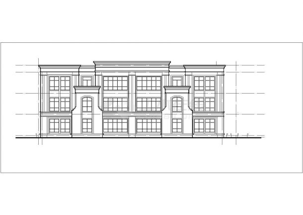 许昌市某小区2240平米3层框架结构艺术幼儿园平立剖面设计CAD图纸-图二